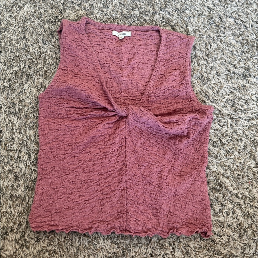 Madewell Textured Pink Blouse